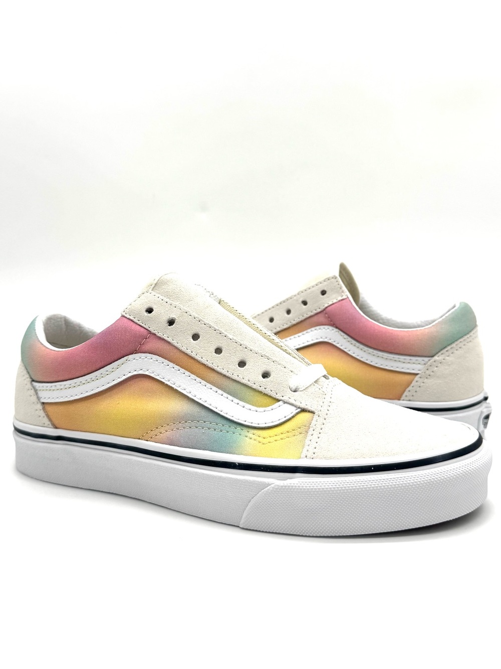 Women's Old Skool Vans - Cream/ Pink/Yellow